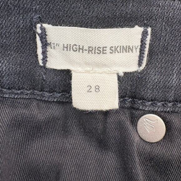Madewell Black Distressed Jeans Size 28 - Picture 6 of 7